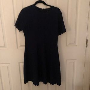 Navy scalloped dress